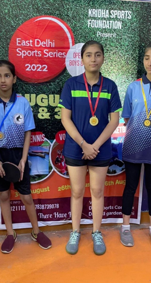 Got 1st position (Under 19) in East Delhi Sports Series 2022 (Table Tennis) hosted by Kridha Sports Foundation at DDA Sports Complex, Dilshad Garden on 31st August, 2022
#ahlconintl <a href="/ashokkp/">Ashok Pandey</a> <a href="/y_sanjay/">Sanjay Yadav</a> <a href="/pntduggal/">PUNEET DUGGAL</a> <a href="/monikakanwar09/">Monika Shishodia</a>