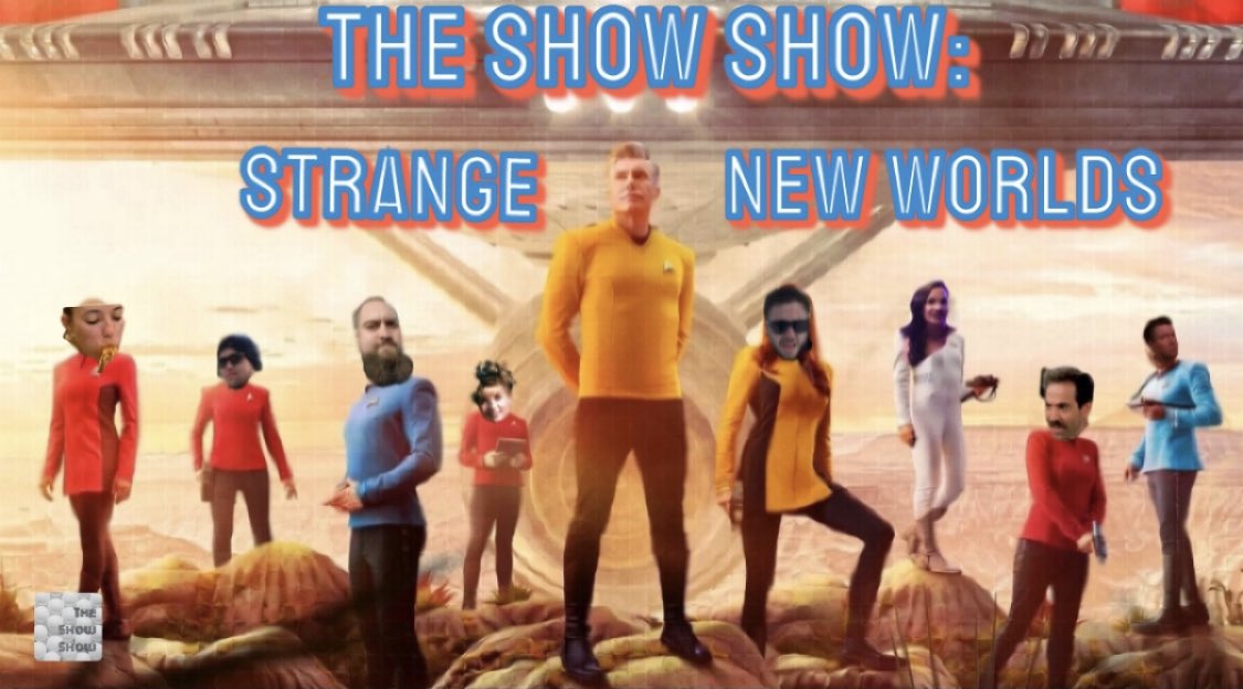 TheShowshowPod's tweet photo. 📣 Strange New Episode Alert! 📣 Warp to your podcatcher of choice and enjoy The Show Show’s rating and review of the brand new series Star Trek: Strange New Worlds! #startrek #strangenewworlds #theshowshow #tss #tvpodcast https://t.co/UnsSt6da6w