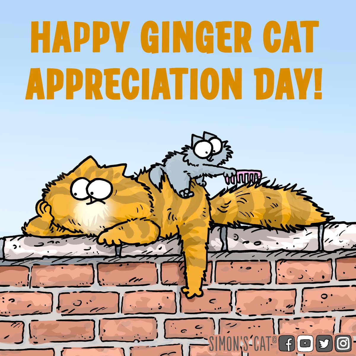 SimonsCat's tweet photo. Happy #GingerCatAppreciationDay 😍 Give your flame kitties an extra treat today! https://t.co/avG2O5gwnC