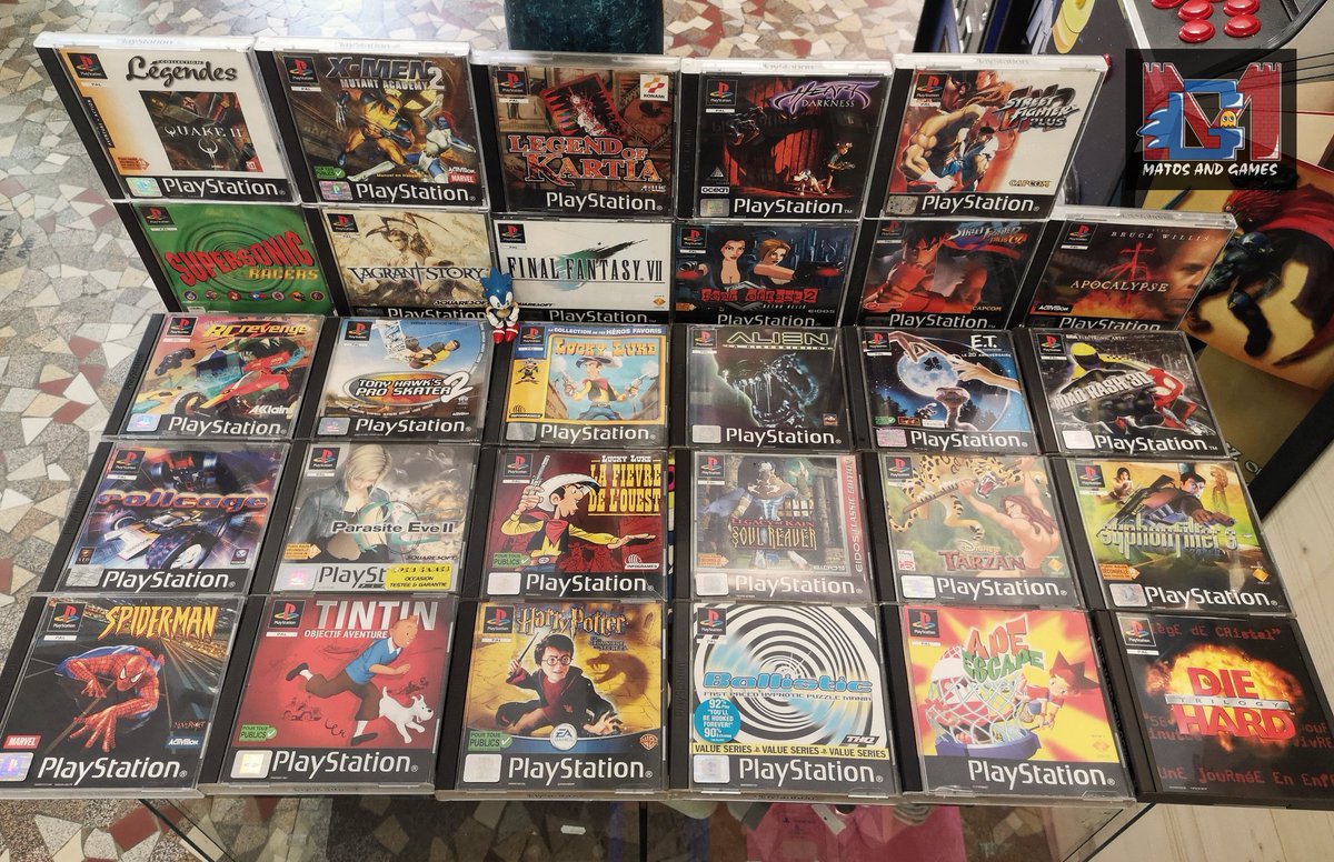 MatosandGames's tweet photo. Du restock de matos PS1 s'installe dans le Shop 😎
#retrogaming #ps1 #harrypotter #streetfighter #soulreaver #finalfantasy #feareffect2 #spiderman #parasiteeve #vagrantstory #legendofkartia #matosandgames https://t.co/4k4yauqgqG