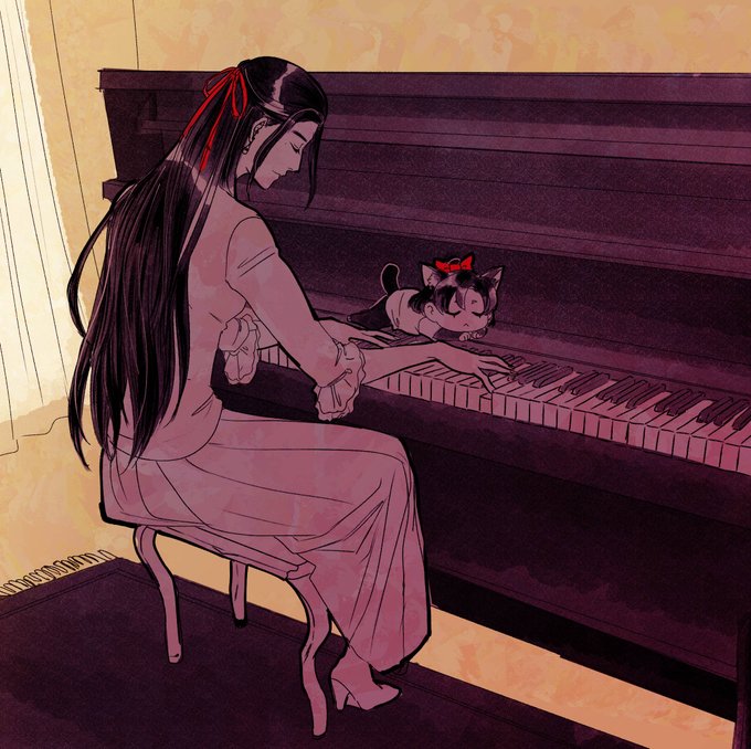 「黒髪 ピアノ」のTwitter画像/イラスト(新着)｜2ページ目