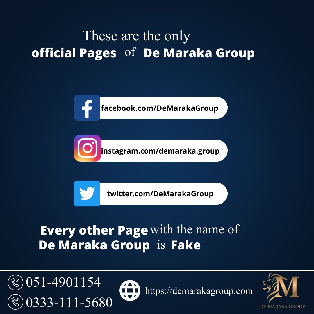 DeMarakaGroup's tweet photo. These are the only official pages of De Maraka Group 
#demarakagroup #FacebookPage https://t.co/Fj4ZW0srln