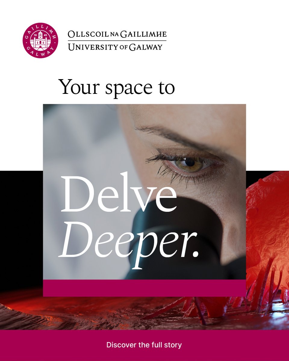 The time has come to embrace a new future, a new identity that embodies everything we have grown to be, and that will proudly mark everything we strive to achieve. 

We are the University of Galway, your space and place to thrive.
<a href="/UniOfGalway/">Ollscoil na Gaillimhe | University of Galway</a>