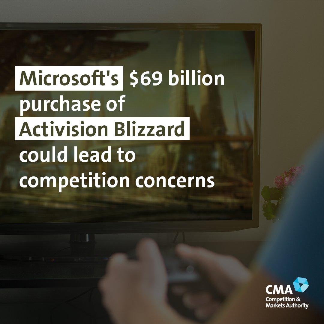 [情報] 英國CMA表示 MS 併購有降低競爭疑慮