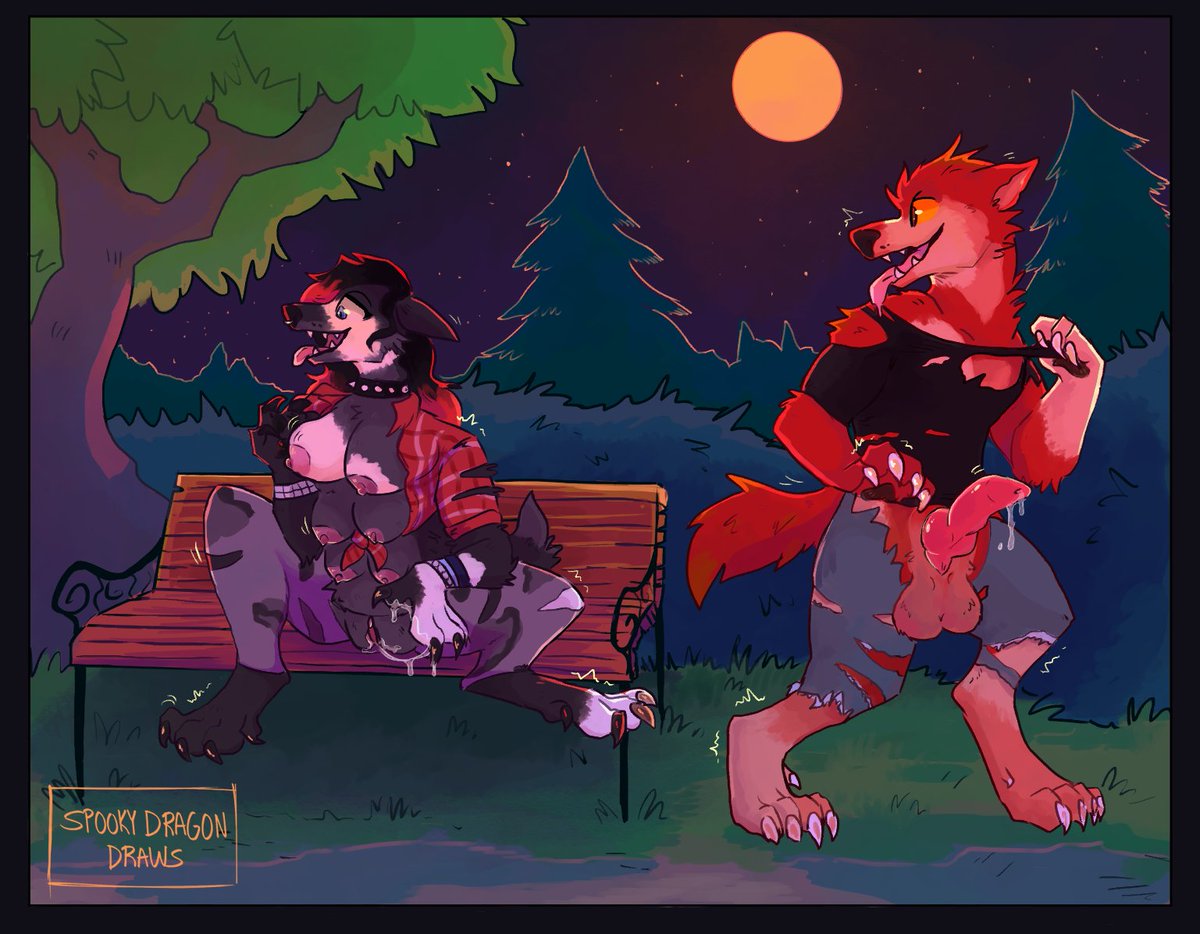baddragonldy's tweet photo. Completed werewolf #tf piece for @AlphaRedwolfy, featuring @RedShiftTF! 🐺🌕
~~~
#Werewolf #TFEveryday #transfur https://t.co/9kJ9tqwwRj