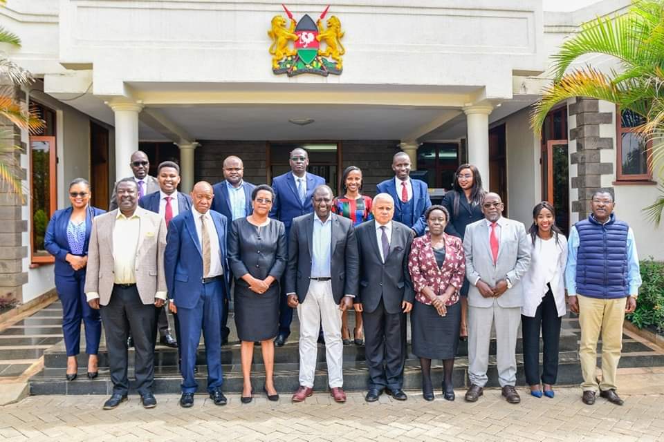 Together with President-elect H.E Dr. @WilliamsRuto and Senator @Wetangulam, we met a delegation of the Africa Judges and Jurists (AJJF) led by the former Chief Justice of Tanzania Justice Mohamed Chande Othman at the Karen Office, Nairobi.