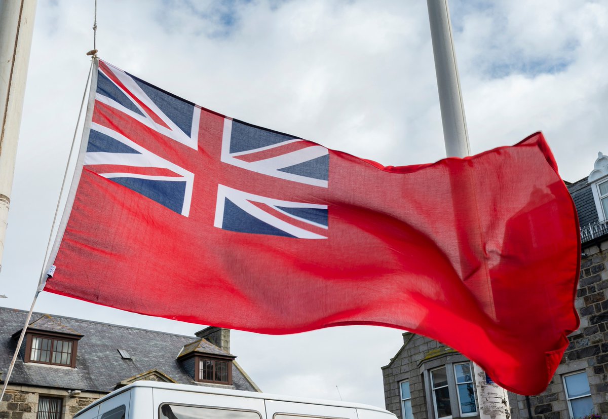 Aberdeenshire's tweet photo. The brave men and women who kept our island nation afloat during both World Wars will be remembered with the raising of the #RedEnsign in #Fraserburgh tomorrow (Friday) at 12noon.
We will fly the #RedDuster at Saltoun Square and invite the local community to join us.
1-2 https://t.co/RHey2iMTN0