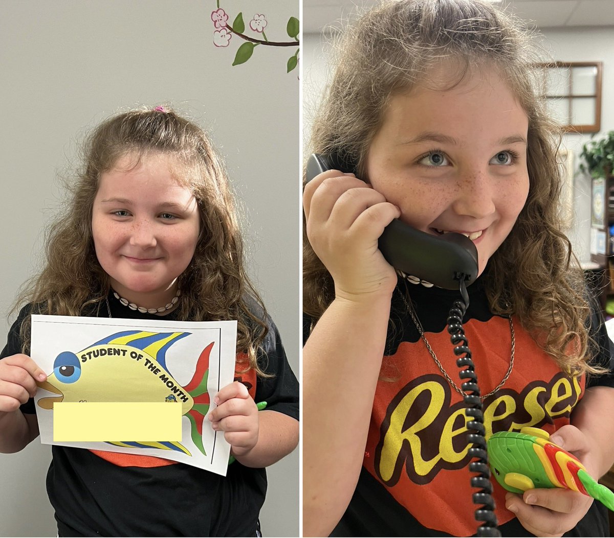 TherisaSeymour's tweet photo. That AMAZING moment when you see, hear and feel the excitement of a student coming down the hallway after being announced as one of the monthly #FCEfish winners @FCEhse! 🤩 Then … that glow when you ask if she wants to call home to share the exciting news! 🥰 #celebrate https://t.co/qvRB2H2N3f