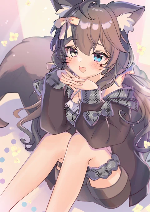 Skebにて黒星ちゃん様()を描かせて頂きました有り難うございました! #Skeb #Commission 