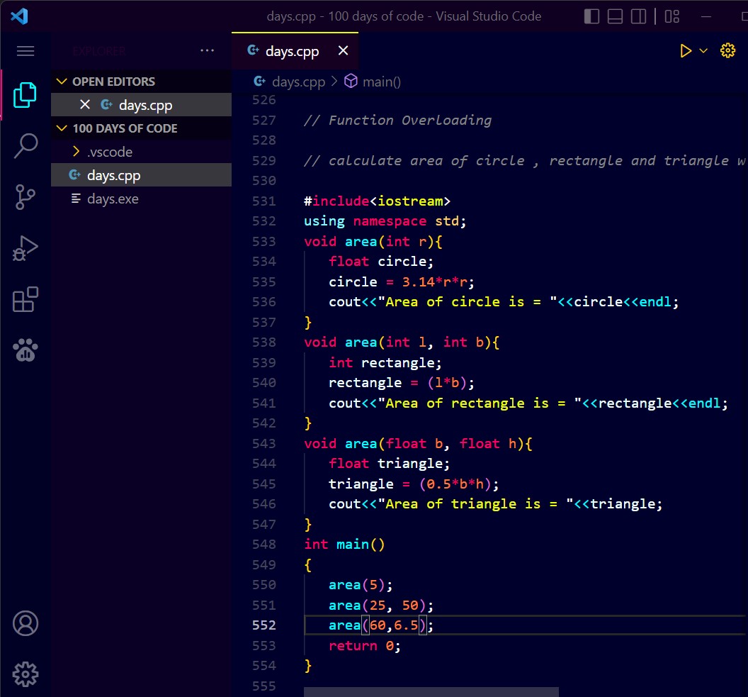 premkumartech's tweet image. [day-06 #100DaysOfCode]
#100daysofcodechallenge 
Programming in CPP

Today I learn &amp;amp; practiced: -
👉 Recursive Function
👉 Function Overloading

#FunctionOverloading
#RecursionCS 
#Programming
#CPP
#OOPs