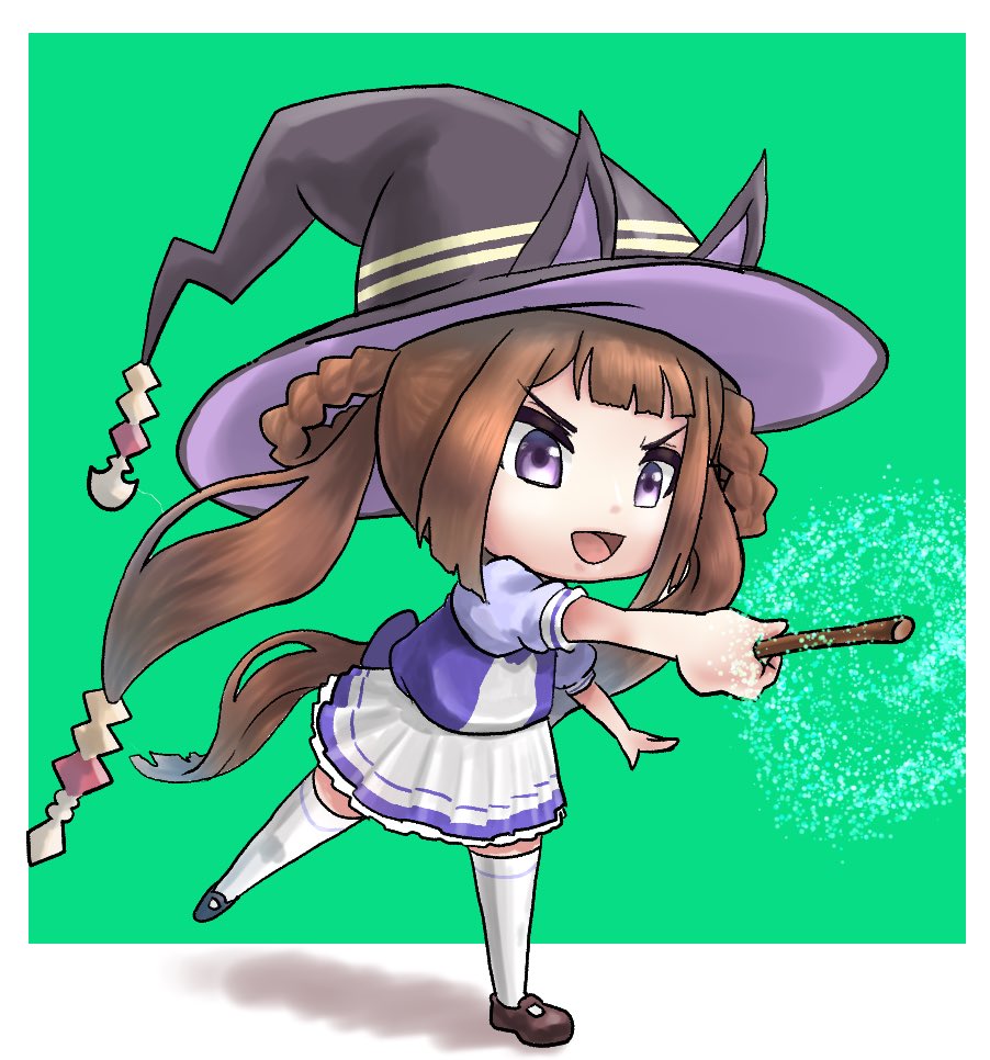 sweep tosho (umamusume) 1girl solo tail animal ears witch hat hat horse tail  illustration images
