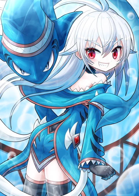 アマイロちゃん&amp;天色鮫skebでのご依頼で描かせていただきましたリクエストありがとうございました! 