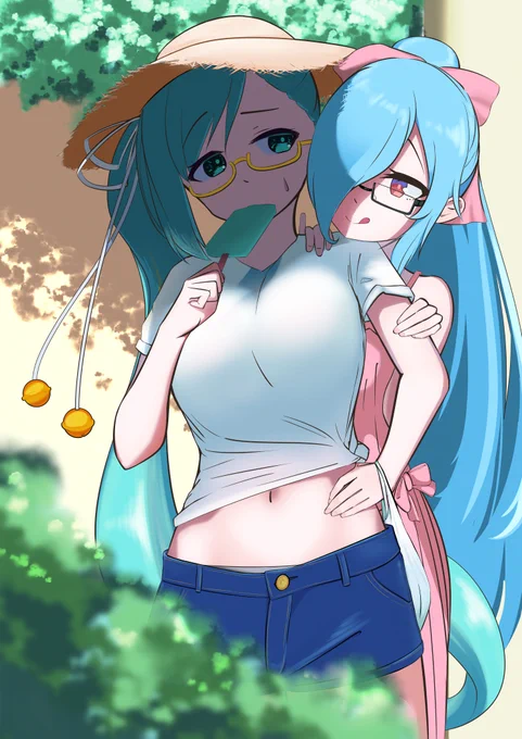 『ねえねえ一口ちょーだい!』『さっき同じの食べたじゃないですか……』 #すずあーと#イオリの森美術館 