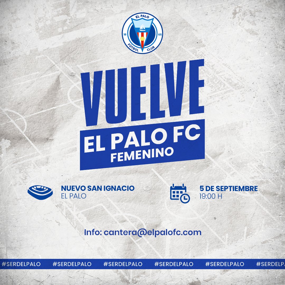 🚨¡JUGADORAS, EL NUEVO SAN IGNACIO OS ESPERA! 

El Palo FC volverá a competir en categoría femenina 6 temporadas después 🙌
🔜Nos vemos en la jornada de puertas abiertas, el próximo 5 de septiembre ✍️🙋‍♀️

ℹ️ Más detalles, en nuestra web: elpalofc.com/noticia/85159

#SerDelPalo 💙