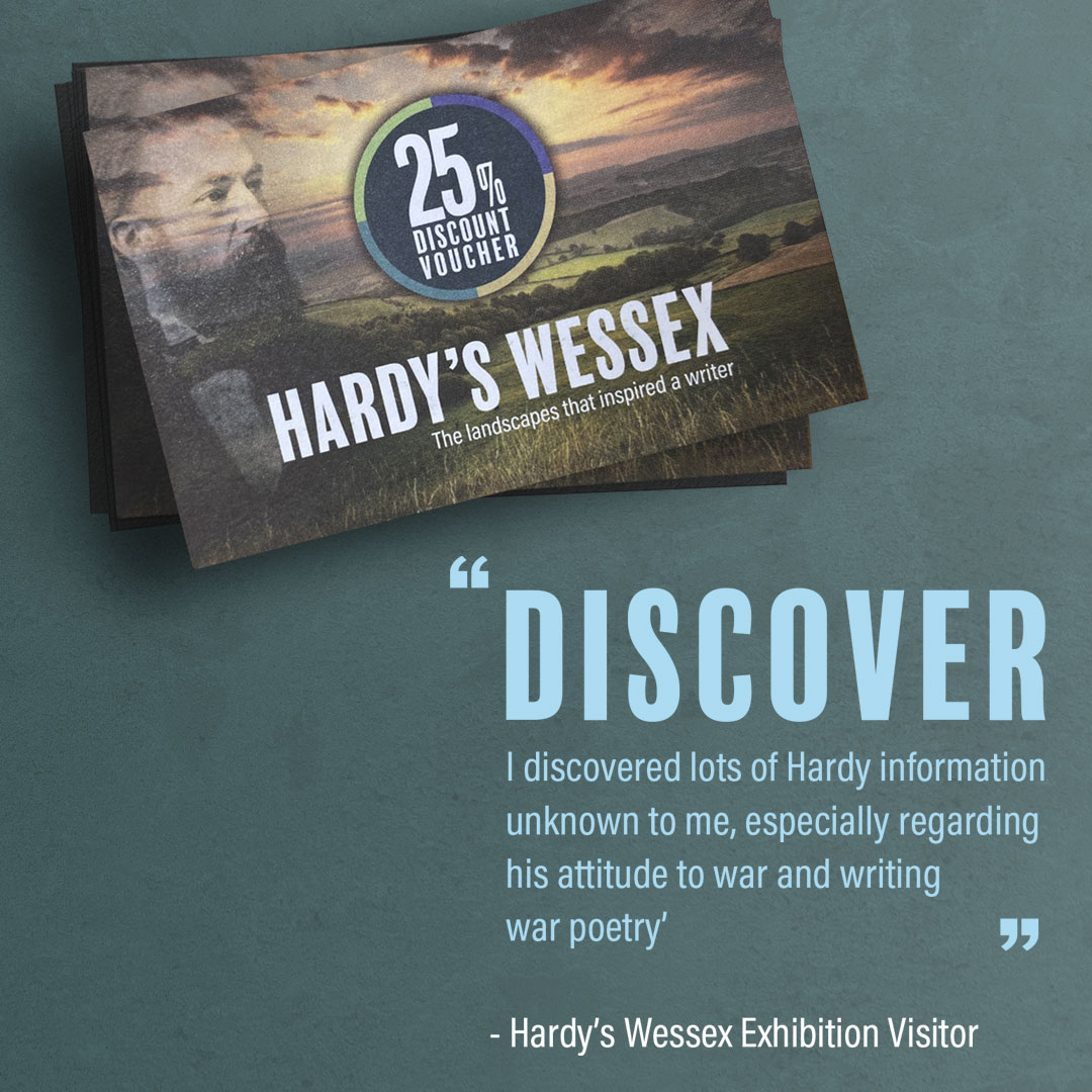 Collect a loyalty card when you purchase your Hardy's Wessex exhibition entry ticket. Present this card to receive a generous 25% off the entrance price to each of your subsequent Hardy exhibition visits - @DorsetMuseum , @SalisburyMuseum and @WiltshireMuseum