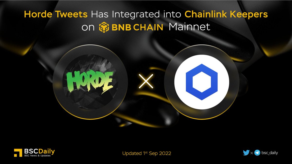 bsc_daily's tweet image. 🔥 @HordeTweets has Integrated into @chainlink Keepers on @BNBCHAIN Mainnet💪

With this integration of the Chainlink trust-minimized service, HORDE can automate fee collection in the LMS in a secure and reliable manner🎉

Explore more👇

#BNB #BSC #WEB3 #GAMEFI