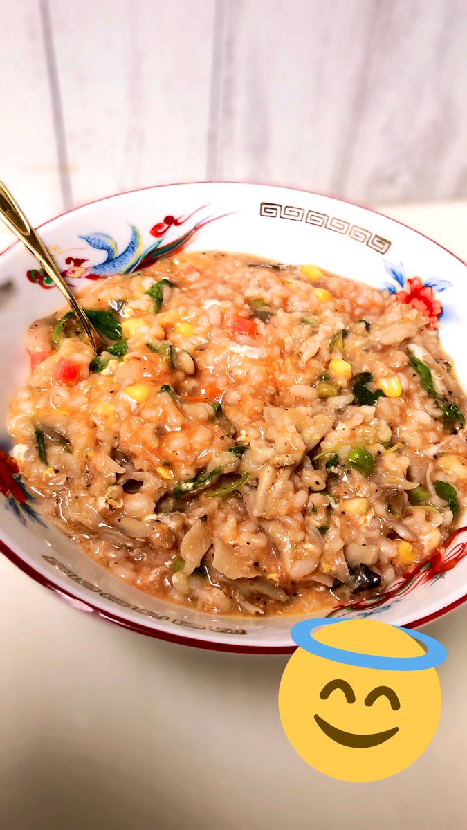 「驚く程に大量のトマトリゾットが出来てしまったな…まあ食べるけど 」|tkn(つきん)帳/A-く1のイラスト