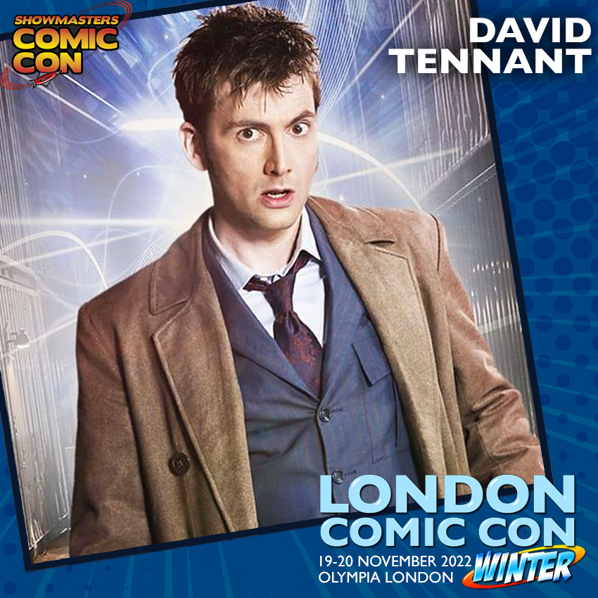 Showmasters's tweet photo. DAVID TENNANT is joining us for #LCCWinter!
David has 150+ credits to his name &amp; is synonymous with playing the 10th Doctor in Doctor Who. He's also well known as Crowley in Good Omens &amp; his appearances in Jessica Jones, Harry Potter &amp; DuckTales!
🎟: https://t.co/U71sjwK7f8 https://t.co/tw4rs9IC55