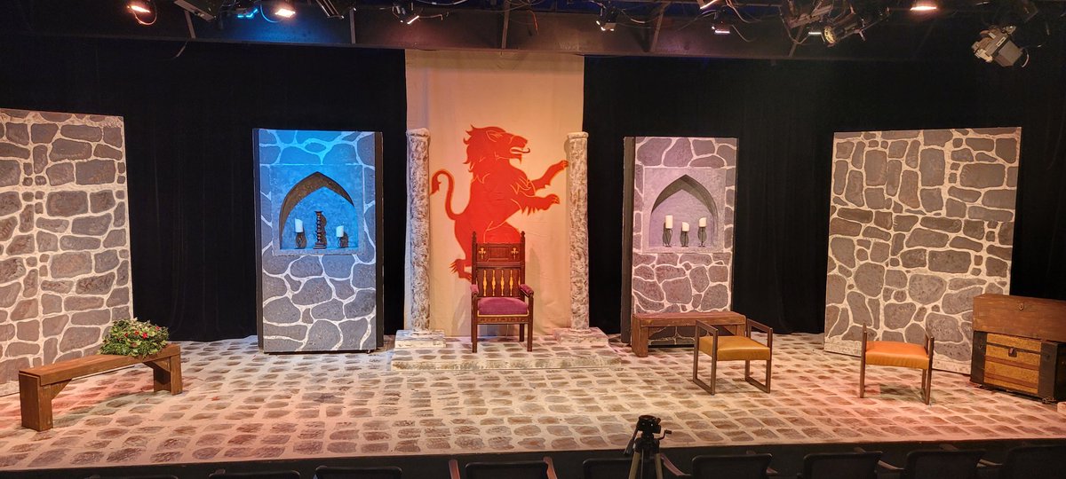 boerne_theatre's tweet photo. The stage is set for James Goldman's The Lion in Winter at BCT. Show opens this Friday. Make reservations at https://t.co/awYnKrIsu2 #theatre #Boerne #hillcountry https://t.co/9VWmdirlD5