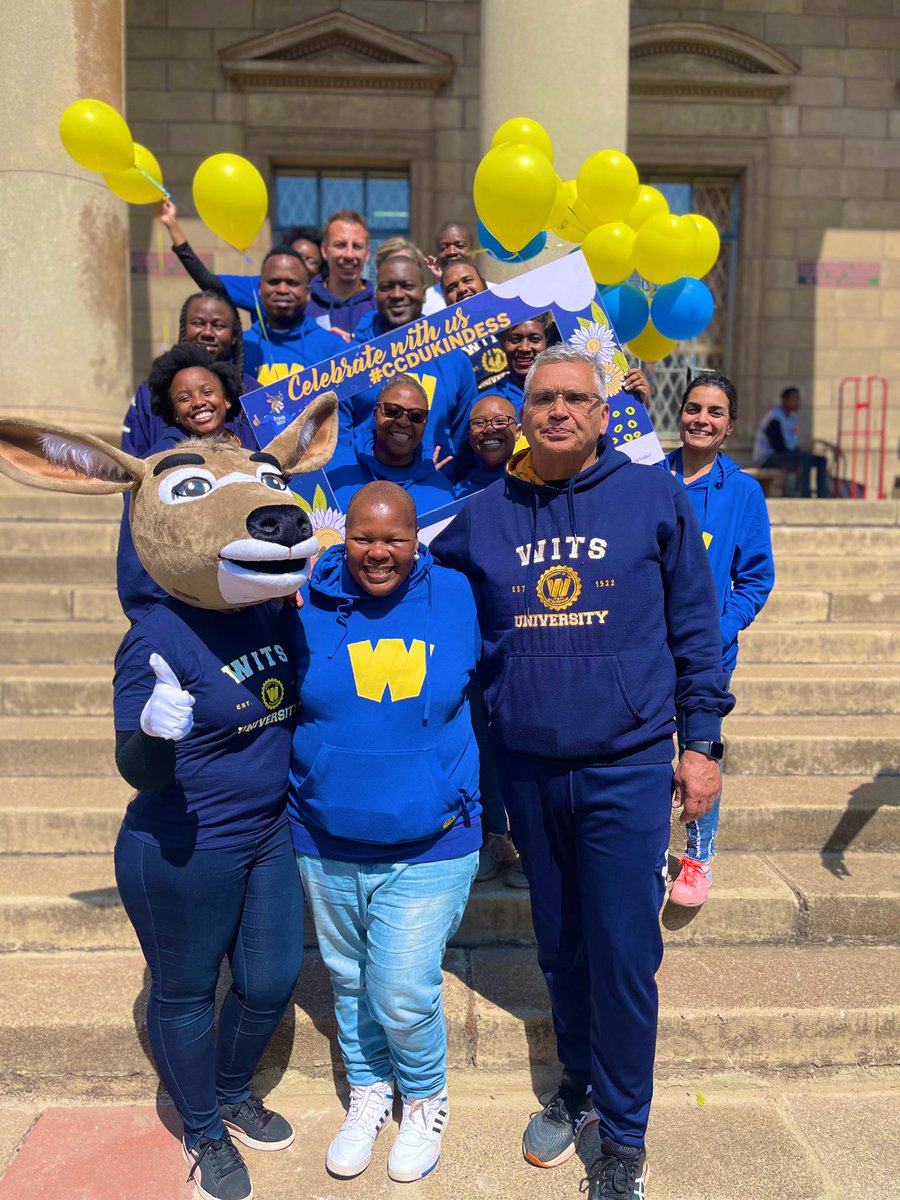 WitsSport's tweet photo. ✨💯 Wits Sport staff celebrating #100DaysOfKindness with the @WitsUniversity Counselling Careers and Development Unit #WitsSport #Wits100 #LoveWitsLoveTheBlues https://t.co/D2LNRVU7lw