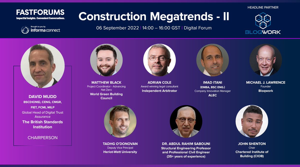 MattBlackUK94's tweet photo. I'm speaking next week, Tuesday 6th September, at @FastForums Construction Megatrends II during the 'Usher in a new era: Sustainable construction' session.
Register here: https://t.co/EH2iKSME9u
#AdvancingNetZero #FastForums @InformaConnect https://t.co/QpMcX3hD5l