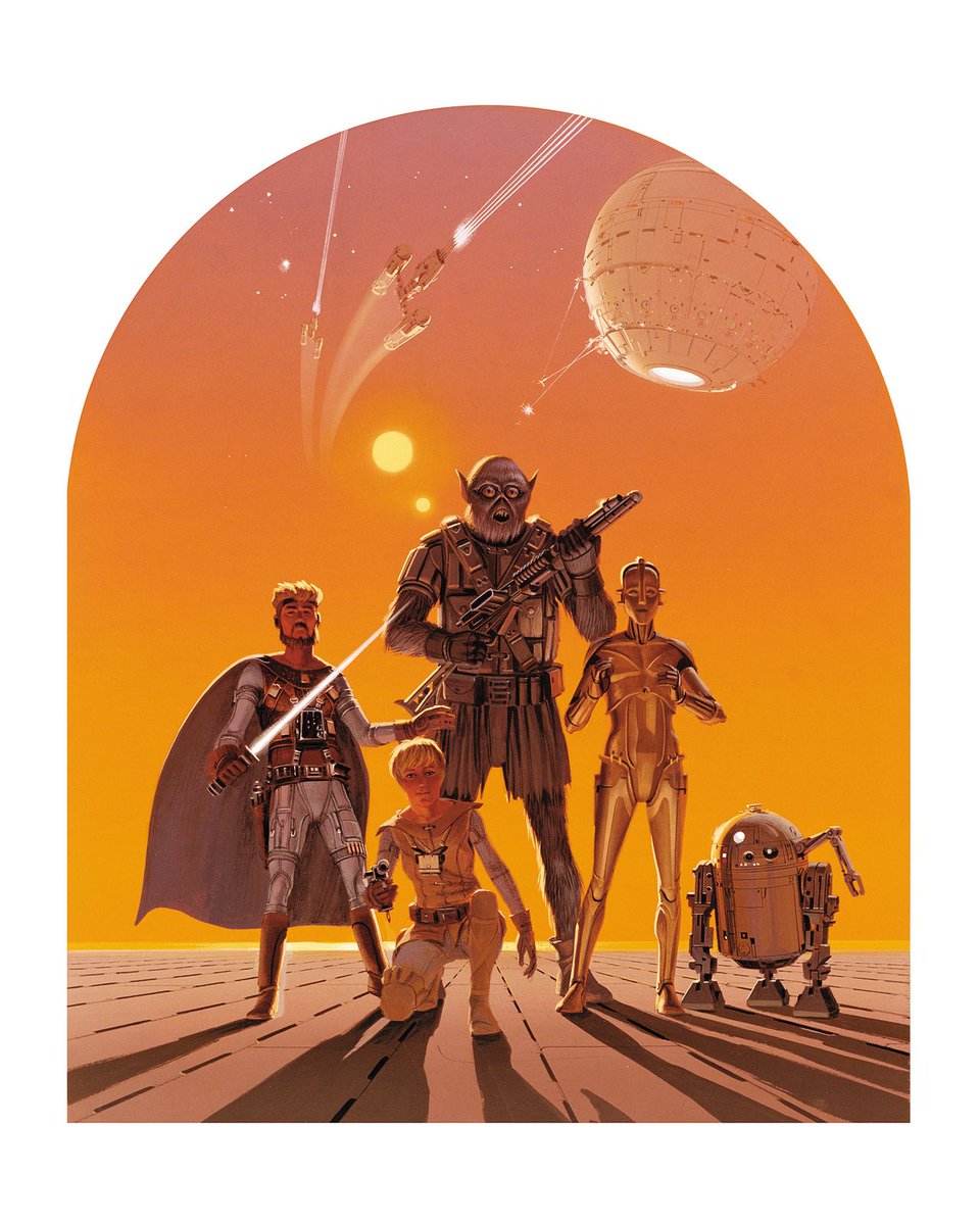conceptartsw's tweet photo. Thank you so much for 30K followers! This is insane! I chose this beautiful piece by Ralph McQuarrie to celebrate. I often get lost in the colors, the lines and the characters. It's kind of calming but also exciting. Every inch says adventure in the most elegant way possible. 🧡 https://t.co/ESKu26fCsL