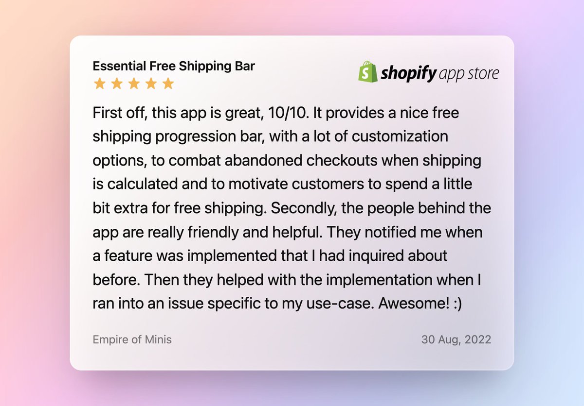 Going the extra mile doing customer support is always a good idea. Getting genuine reviews like this makes my day ❤️