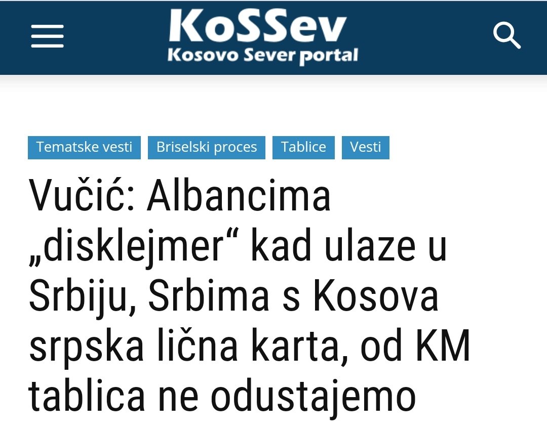 NemanjaSarovic's tweet photo. Naravno, opet je slagao!

Srbi sa Kosova i Metohije od jutros više ne mogu da uđu na Kosmet sa ličnim kartama  Republike Srbije!

Zauzvrat, @avucic je priznao lične karte "Republike Kosovo".

Setih se reči svetog kneza Lazara "Rđom kapo dok mu je kolena..." https://t.co/rtoPHcrDnv