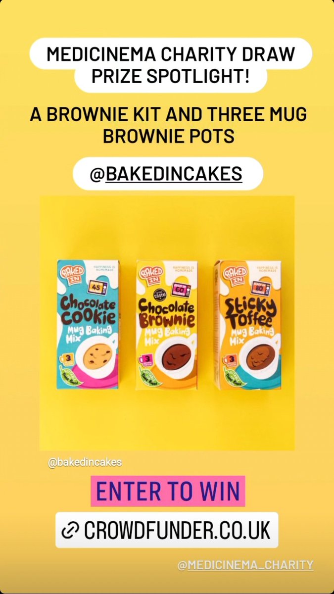 berfaann's tweet photo. Only 3 days left to win this amazing prize donated by @bakedincakes! All money raised goes to @MediCinema, get your tickets here: https://t.co/z95Ac1dWzP https://t.co/bM68ZXDJtJ