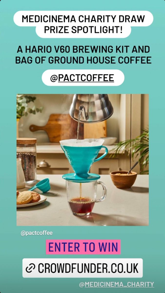 berfaann's tweet photo. Only 3 days left to win this amazing prize donated by @pactcoffee! All money raised goes to @MediCinema, get your tickets here: https://t.co/z95Ac1dWzP https://t.co/IEwkJzQ5LF