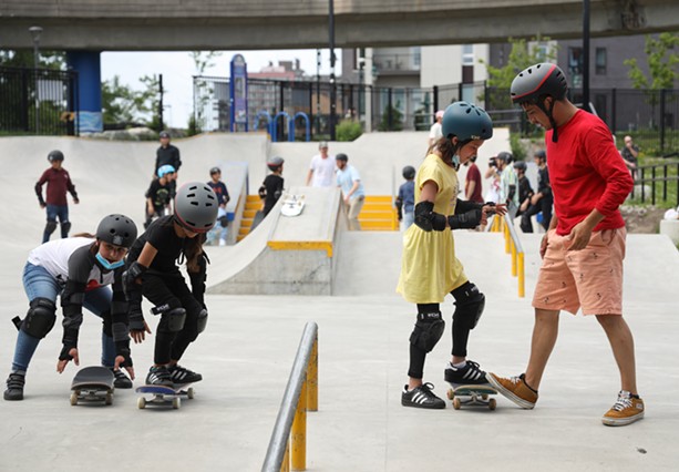 skatepark's tweet photo. Skateboarding is an international language, as demonstrated by programs put on in Rochester, NY thanks to Rolling Resettlement and Skateistan. 
#builttoplay #nyskateboarding #roccity 
@roccitynews @skateistan https://t.co/5346lCAH1x