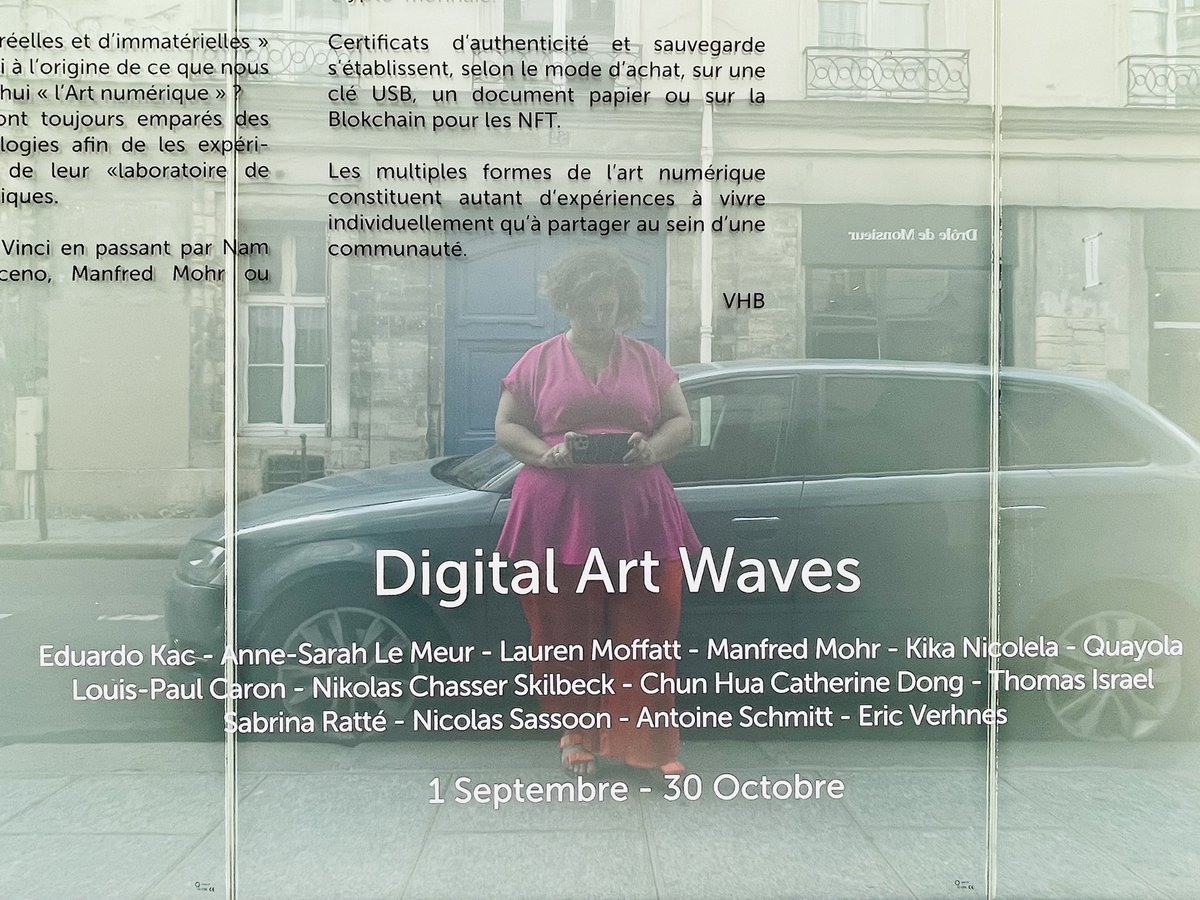 kikanicolela's tweet photo. Everything ready for tonight!

Opening of Digital Art Waves • 17h-21h • @GalerieCharlot 47 rue Charlot in Paris.

I am showing 2 new works in the very good company of @Nicolas_Sassoon , @quayola , @SabrinaRatte , @thoisr , @AntoineSchmitt_ , Eduardo Kac… 🔥🔥🔥 https://t.co/9oGOd5UJh6
