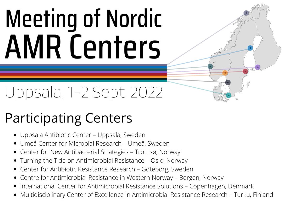 UAC_UU's tweet image. We are thrilled to be hosting today and tomorrow the first Meeting of Nordic #AMR Centers, with organizations from Sweden, Norway, Denmark, and Finland 🇸🇪🇳🇴🇩🇰🇫🇮

Looking forward to learning from each other and finding collaboration points!