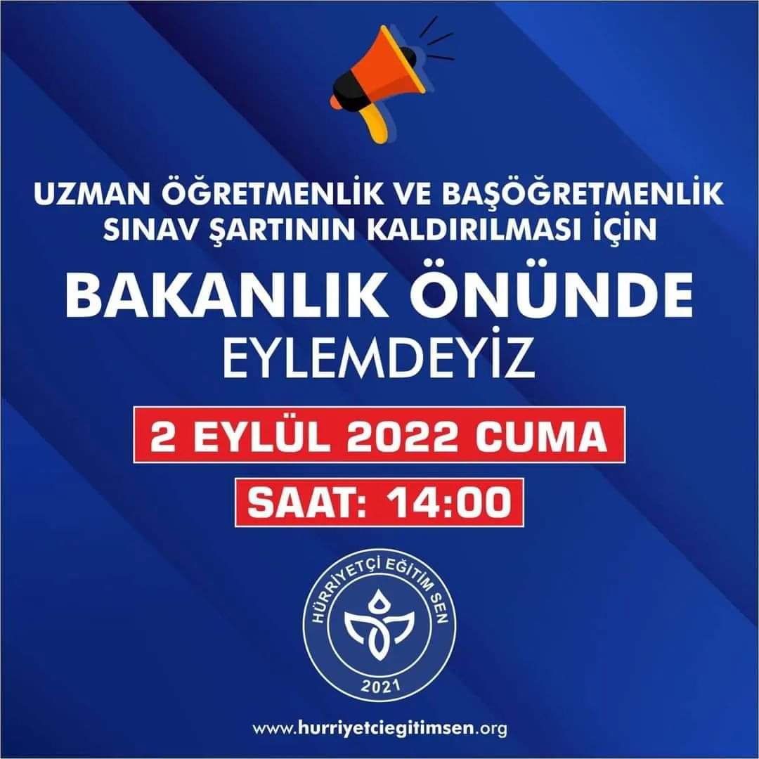 Herkes, önceden izin almadan, silahsız ve saldırısız toplantı ve gösteri yürüyüşü düzenleme hakkına sahiptir.
Anayasa Madde : 34
#ogretmenlersusmayacak