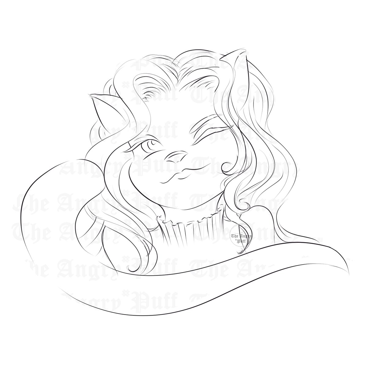 Done with the line art on da picture ^w^