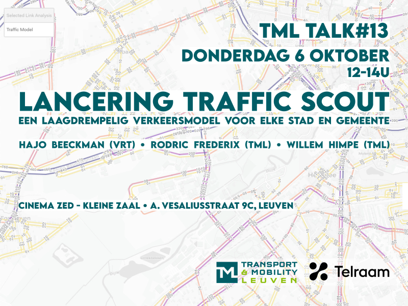 tmleuven's tweet photo. Op 6 okt '22 lanceren we 'Traffic Scout', een nieuw laagdrempelig verkeersmodel dat verkeerspatronen interactief in kaart brengt en toelaat om verschillen onder diverse omstandigheden te visualiseren. 
Mét reflectie van VRT-verkeersexpert @hajobeeckman 
https://t.co/3g2lWeuyku https://t.co/uXVt8Ua9Zh