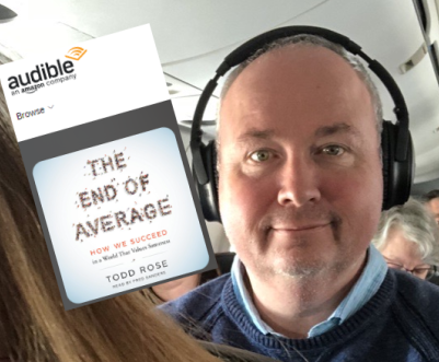 AxelaThe's tweet photo. Books and podcasts and tools - OH MY! Craig Beavers, our COO, kicks off our series on "must see" (in this case "must listen") resources for changemakers, leaders, and teams. Craig is listening to The End of Average by Todd Rose on @audible. Listen at https://t.co/YQZv7GmNx2 https://t.co/u7kM2dIWr0