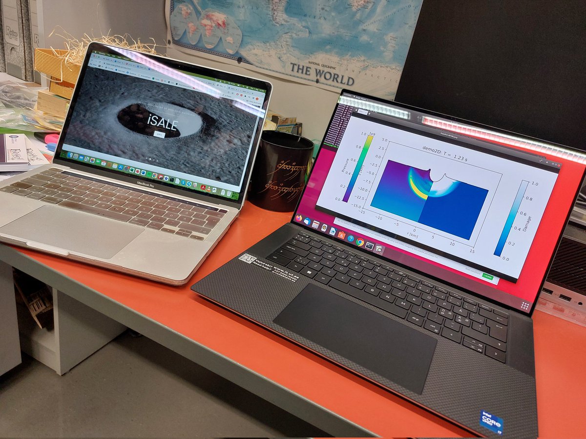 Cylthe's tweet photo. Our science has a new toy for doing impact modelling! Back to iSALE! @unitartu #sciences #impacts #meteorites https://t.co/w8lQKZEHIS