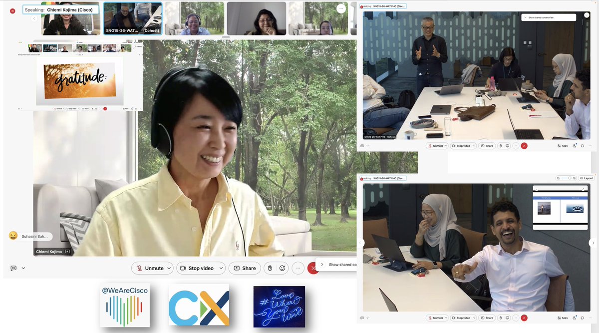 VarshaKanwar's tweet image. An amazing Ops All Hands with amazing Air @vongxayasy and his brilliant team. We are lucky to have the best Ops team in #CiscoCX APJC 🙌🏽. Air, have a very Happy Birthday 🎂 tomorrow +  continued celebrations over the weekend 🥳. #WeAreCisco #MomentsThatMatter #LoveWhereYouWork