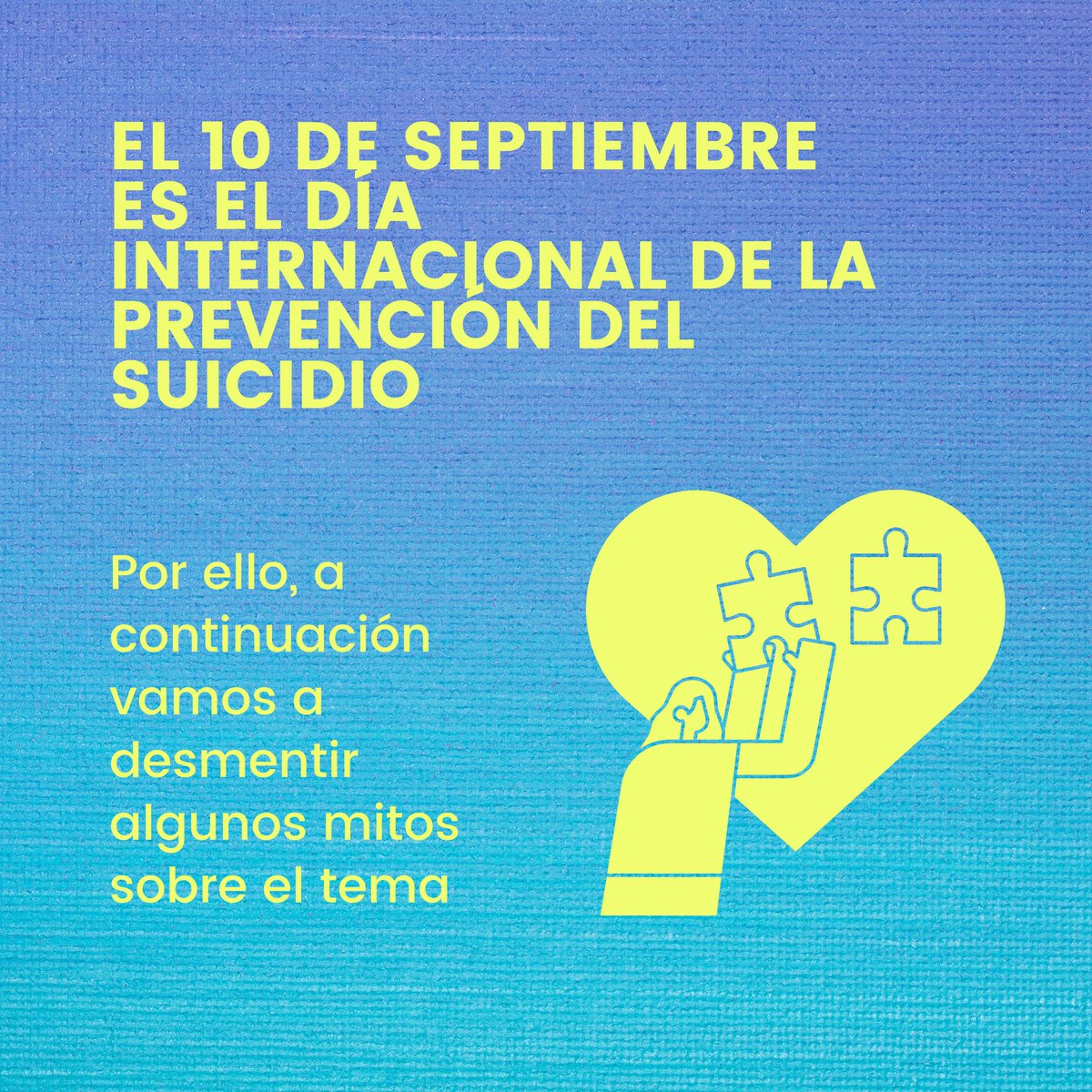 ProyectoAvivar's tweet photo. 📗Nueva sección. DESMINTIENDO BULOS. Hoy: mitos sobre el suicidio.

Para más información, visitar las siguientes webs 

https://t.co/mVbGESx6H0

https://t.co/HuAtMVNYeD https://t.co/CCe4KFIxga