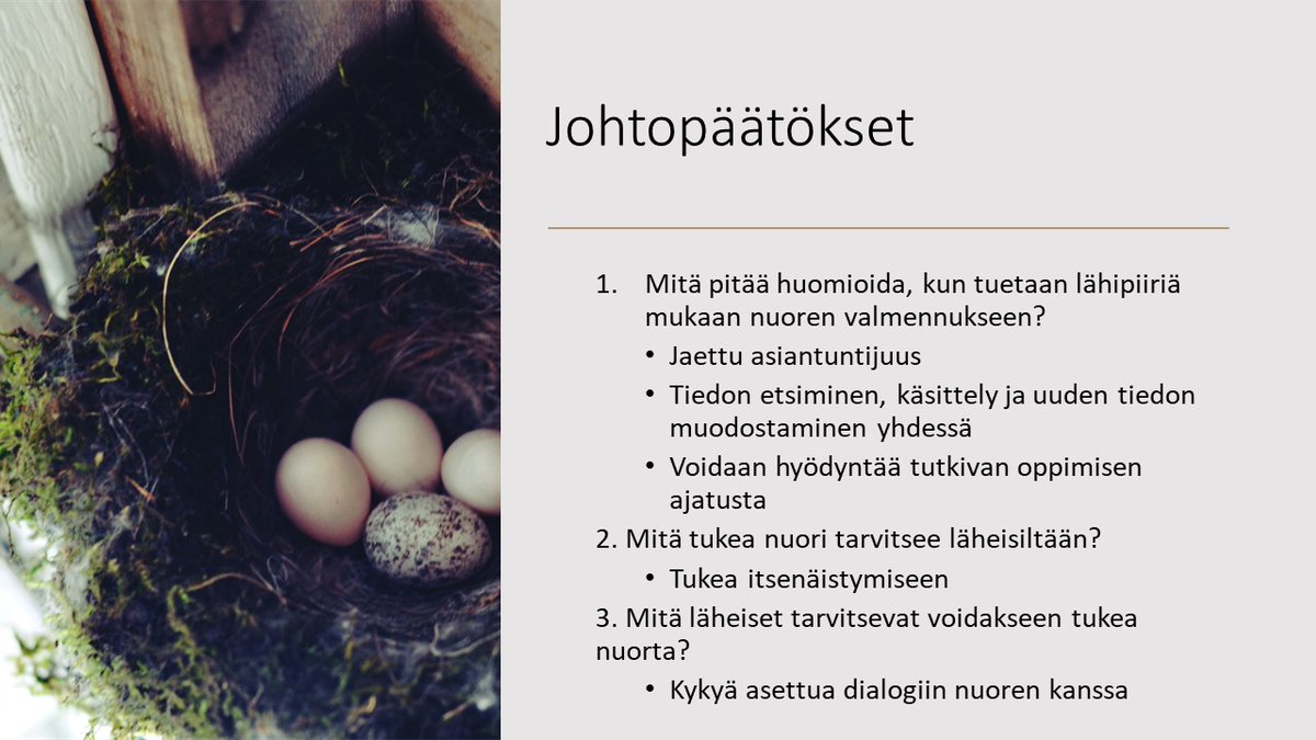 vamosnuoret's tweet photo. Joidenkin nuorten kohdalla läheisen mukanaolo ammatillisen tuen rinnalle saattaa olla ratkaiseva tekijä, kertoi meille @AuliHirvensalo #VamosAkatemia’ssa. Toimintatavan keskiössä ovat #dialogisuus sekä nuoren ja läheisten tarpeet. @HDLsaatio #opinnäytetyö https://t.co/UjvkRmuYW2
