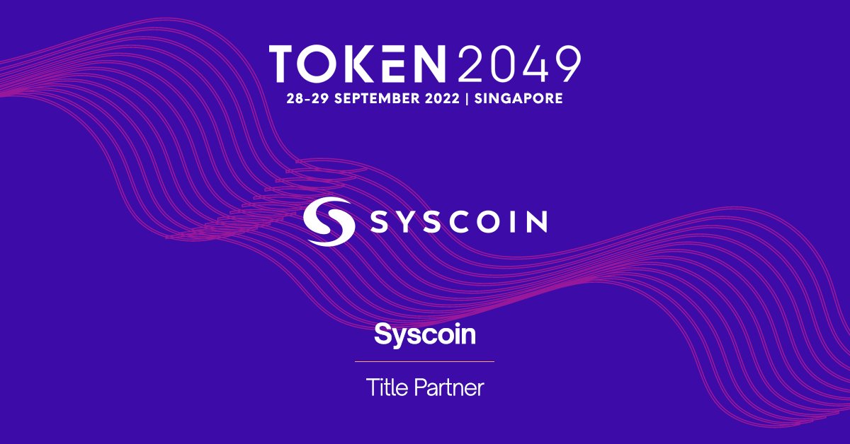 token2049's tweet image. Partner Spotlight: Syscoin

@syscoin is a decentralized, open-source Layer 1 network secured by Bitcoin merged mining and equipped with smart contract functionality via Syscoin's NEVM.

Learn more: syscoin.org
Meet Syscoin at #TOKEN2049: asia.token2049.com/tickets
