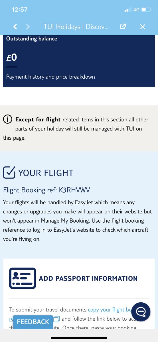 lcgrout's tweet photo. @easyJet I have booking reference, flight numbers, receipts for money we want back but your website and app tells me the booking reference is incorrect? What on Earth am I supposed to do? https://t.co/rKMDpZyin2
