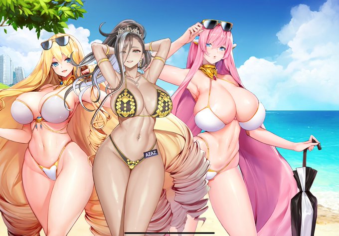 やっと出たアザズさんに水着着せられて満足であるよ 