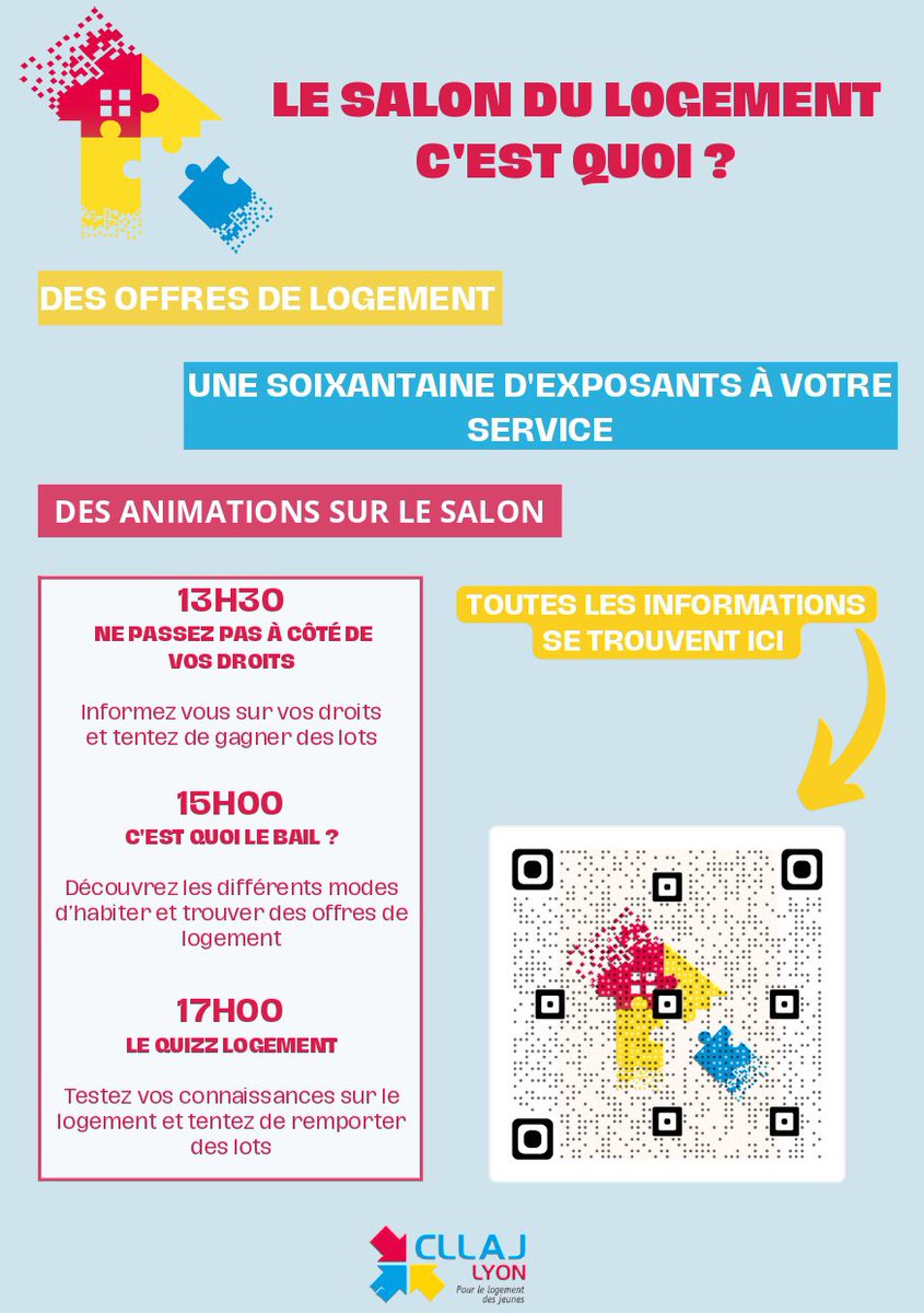 👋 Nous organisons notre 14eme édition du Salon du Logement pour les Jeunes !

Vous n’avez pas encore trouvé de logement pour cette rentrée ? 

Nous vous invitons le mercredi 7 septembre de 10h à 19h à l’Atrium de l’Hotel de Ville