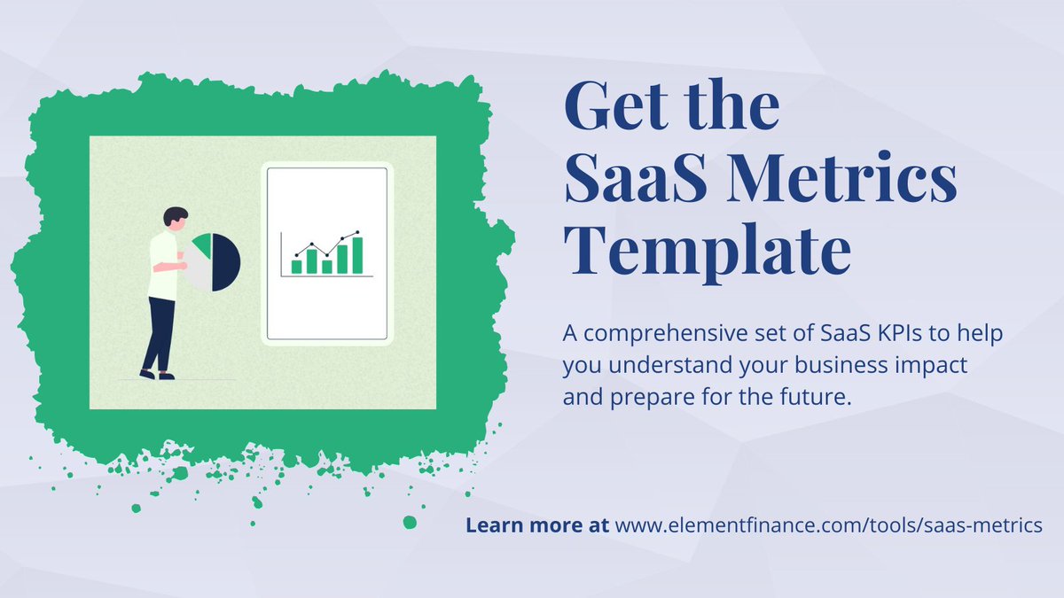 Are you a #SaaS #founder or #CFO looking for a comprehensive set of SaaS KPIs to help you understand your business impact?

Download the SaaS Metrics Template and start preparing for the future. elementfinance.com/tools/saas-met…