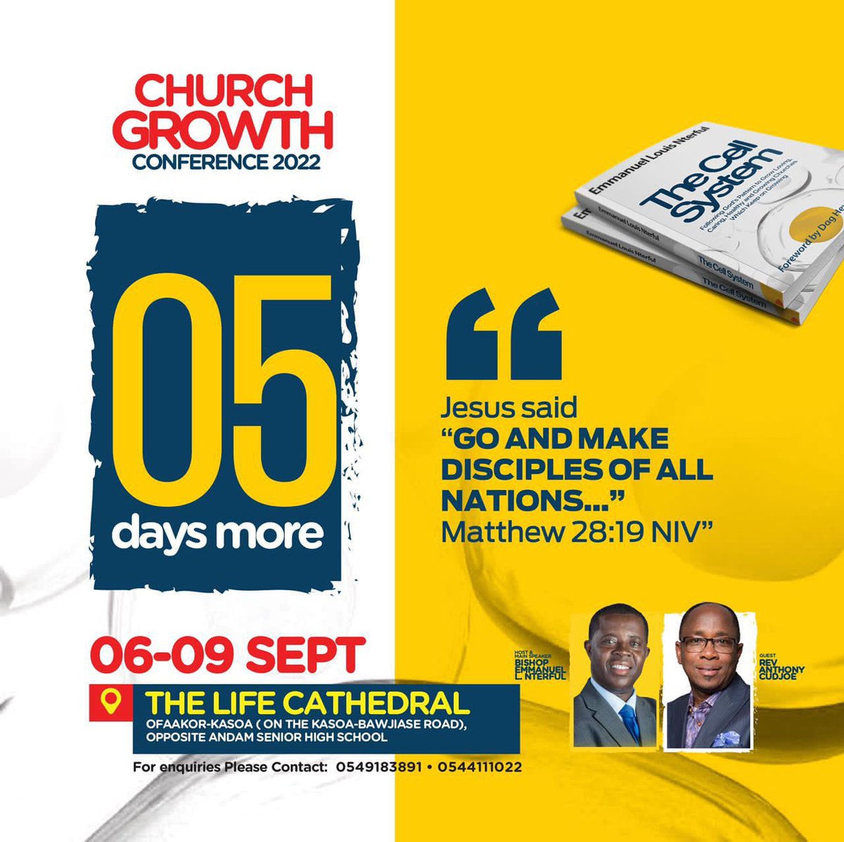 psnterful's tweet photo. Just 5 days more to this mega Conference!
Register now: https://t.co/TKi4zexVKJ
Or call: 0544111022 or
0556120361 or 0549183891
#ChurchGrowthConference
#CGCOFAAKOR https://t.co/iZVG9PtYRn