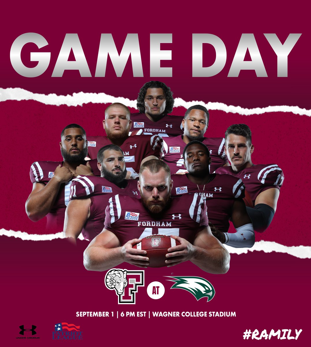 FORDHAMFOOTBALL's tweet photo. IT’S GAME DAY. 😤
6pm against Wagner. LET’S GO !!!
#RAMILY https://t.co/brZnxDZ69f