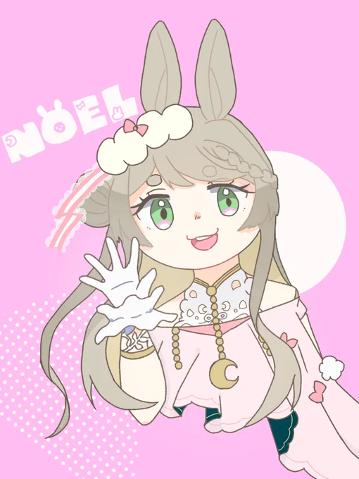 #ノエルあーととっても可愛いノエルさん、描かせていただきました細やかなデザインで描いててとっても楽しかったです!(ノ)*'꒳`*(ヾ) 