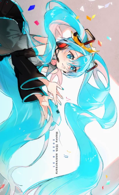 大遅刻だけど……ミクさんおめでとう〜(修正)#初音ミク誕生祭2022 #初音ミク生誕祭2022 